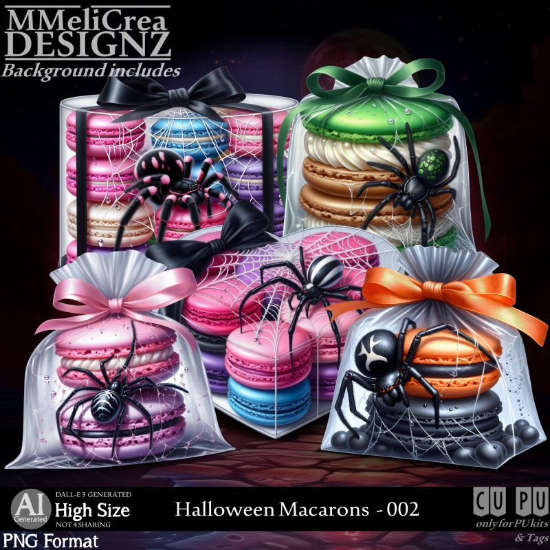 (image for) AI - Halloween Macarons - CU002 (CU4PU/PNG)